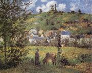 Camille Pissarro Landscape at Chaponval oil painting on canvas